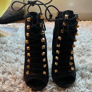 velvet black Authentic giuseppe booties